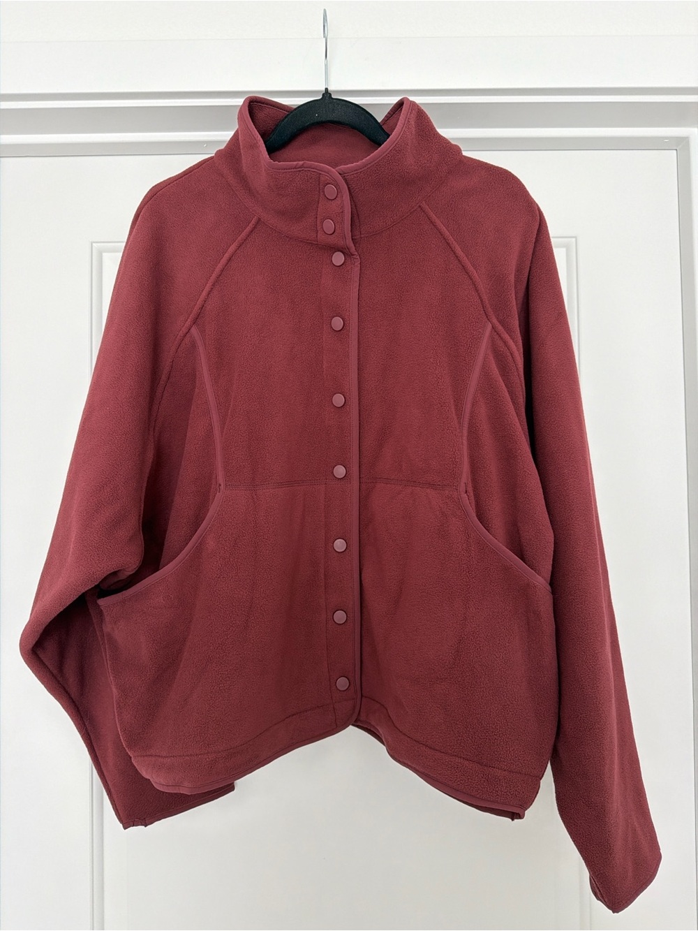 Outdoor Voices Snap-Front Teddy Fleece Jacket